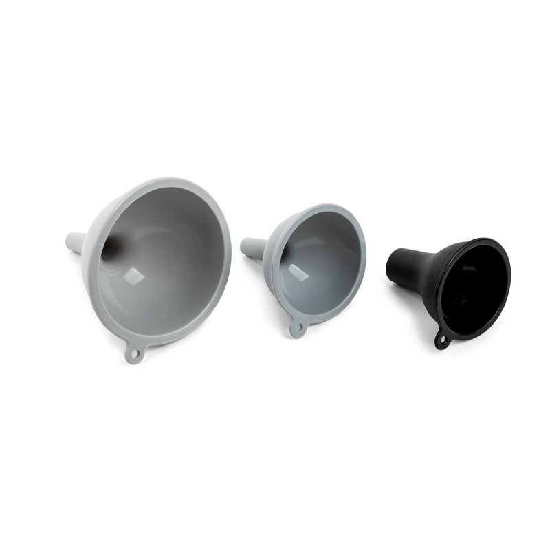 Core Kitchen Silicone Funnel Set Assorted 3-Pack 5.01"L