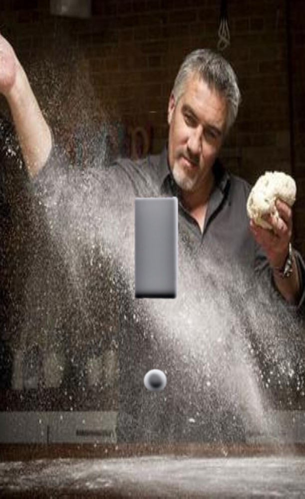 LIGHT SWITCHPLATE - PAUL HOLLYWOOD THROWING FLOUR - BAKE OFF