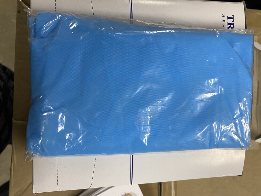 Tronex CPE Gown w/ Thumb Hook Style, Blue - 15/box