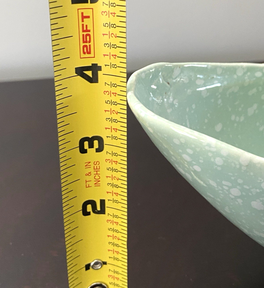 Mid Century Pottery Planter Splatterware Speckle Pattern Vintage 11" Long