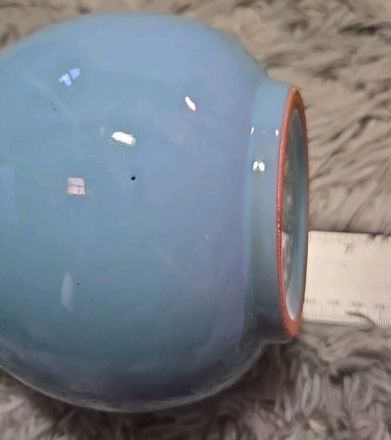 Rustic Ceramic Pitcher Jug Made In Italy Turquoise EUC