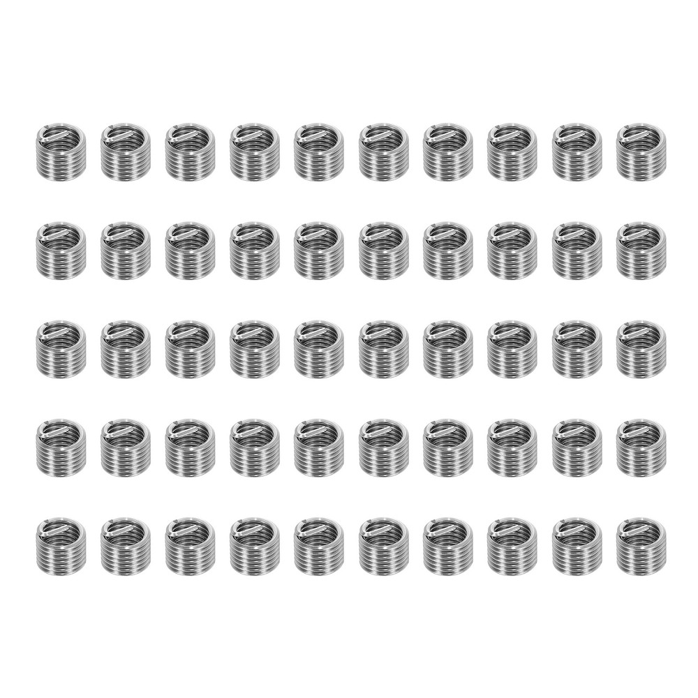 50pcs Wire Thread Inserts M8x1.25 Metric 1.5D 12mm Helical Threaded Sleeve