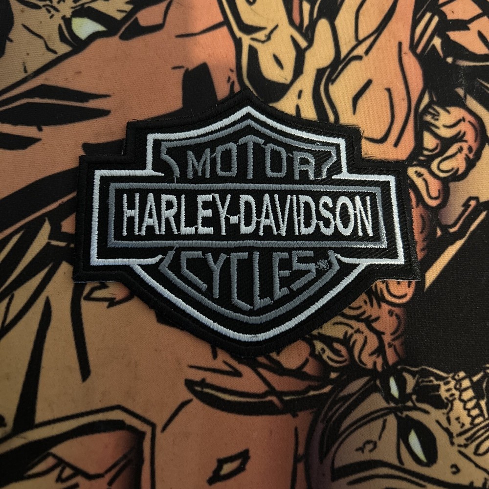Harley Davidson Motorcycle Vest Patch Black/grey