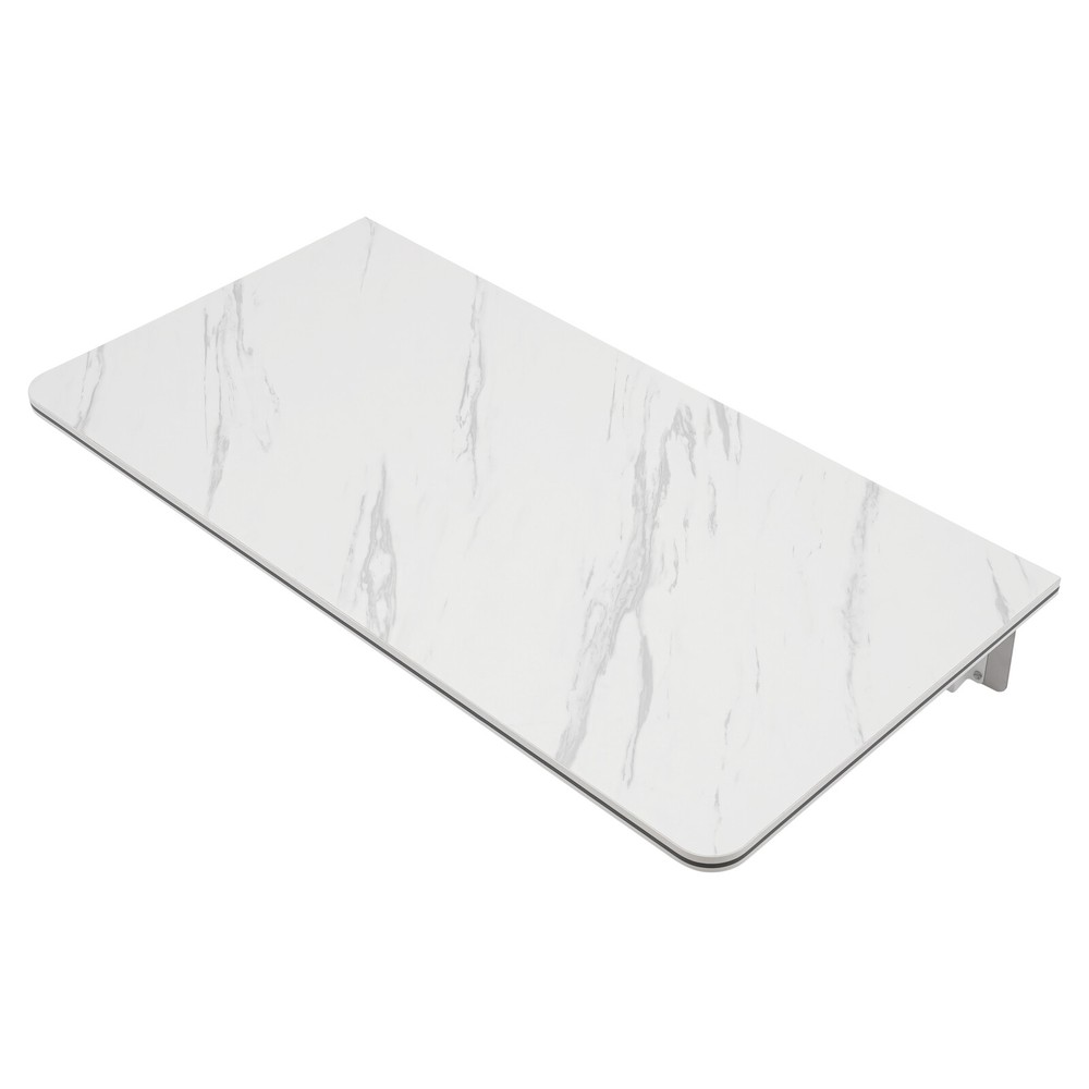 80x40cm White Wall Mounted Folding Table Folding Wall Desk Rectangular Wall Desk