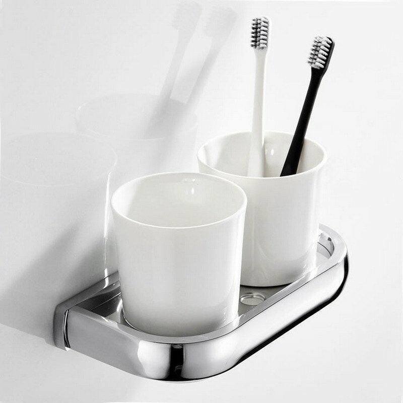 Polished Chrome Brass Wall Mounted Bathroom Accessories Bath Hardware Set