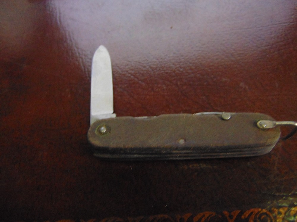 Vintage AMEFA KL 70 Brown Handle Folding Pocket Knife