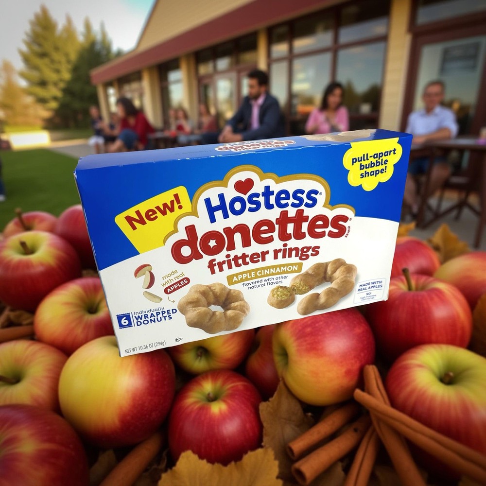 Hostess Apple Fritter Ring Pullapart Donuts Snack Cakes, 2 Boxes