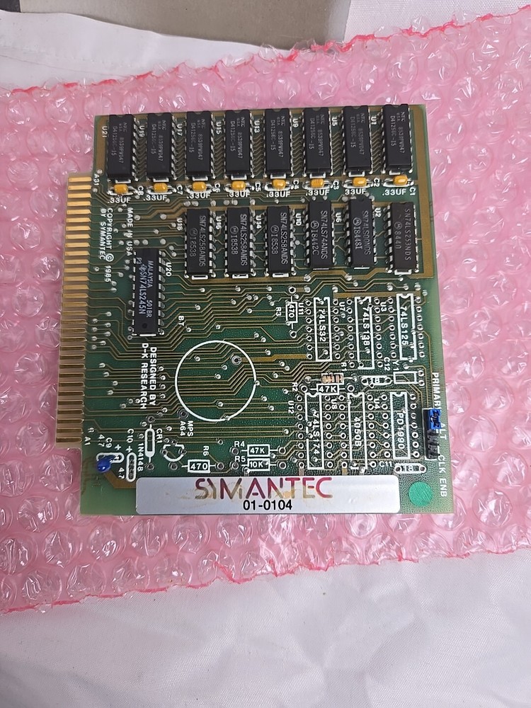 Vintage Symantec 256k Memory Board 01-0104