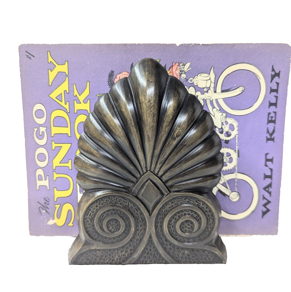 Solid Brass Letter Holder Entry Table Chateaucore Vintage Palmette Files Desktop