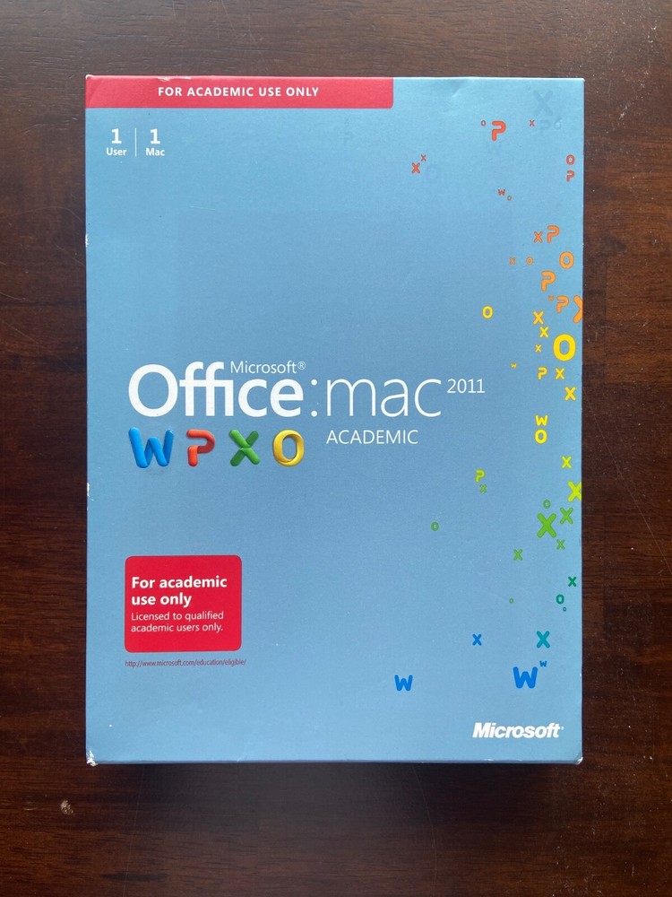 Microsoft Office University 2011 Mac Full Version Academic WPXO - w/ Key