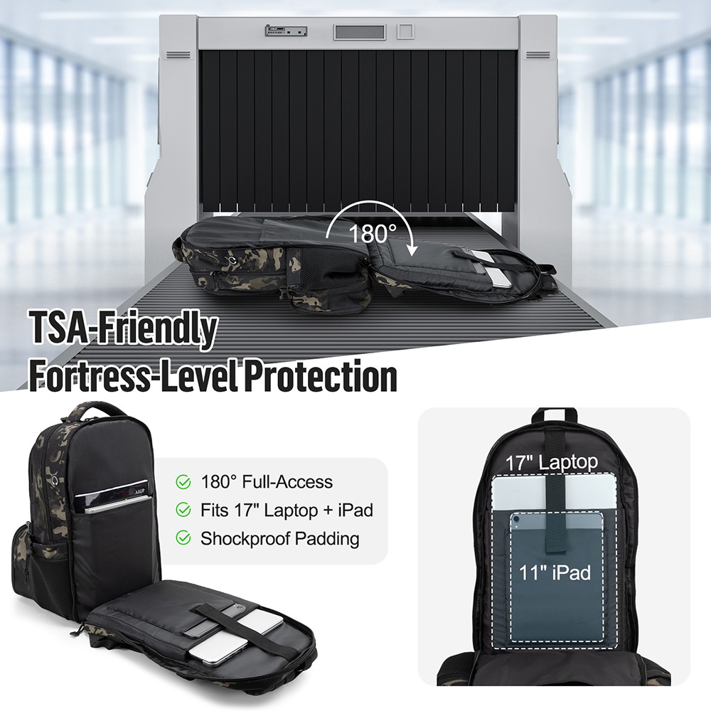 Tactical Backpack 40L with 6L Insulated Lunch Box Compartment, Durable for Work