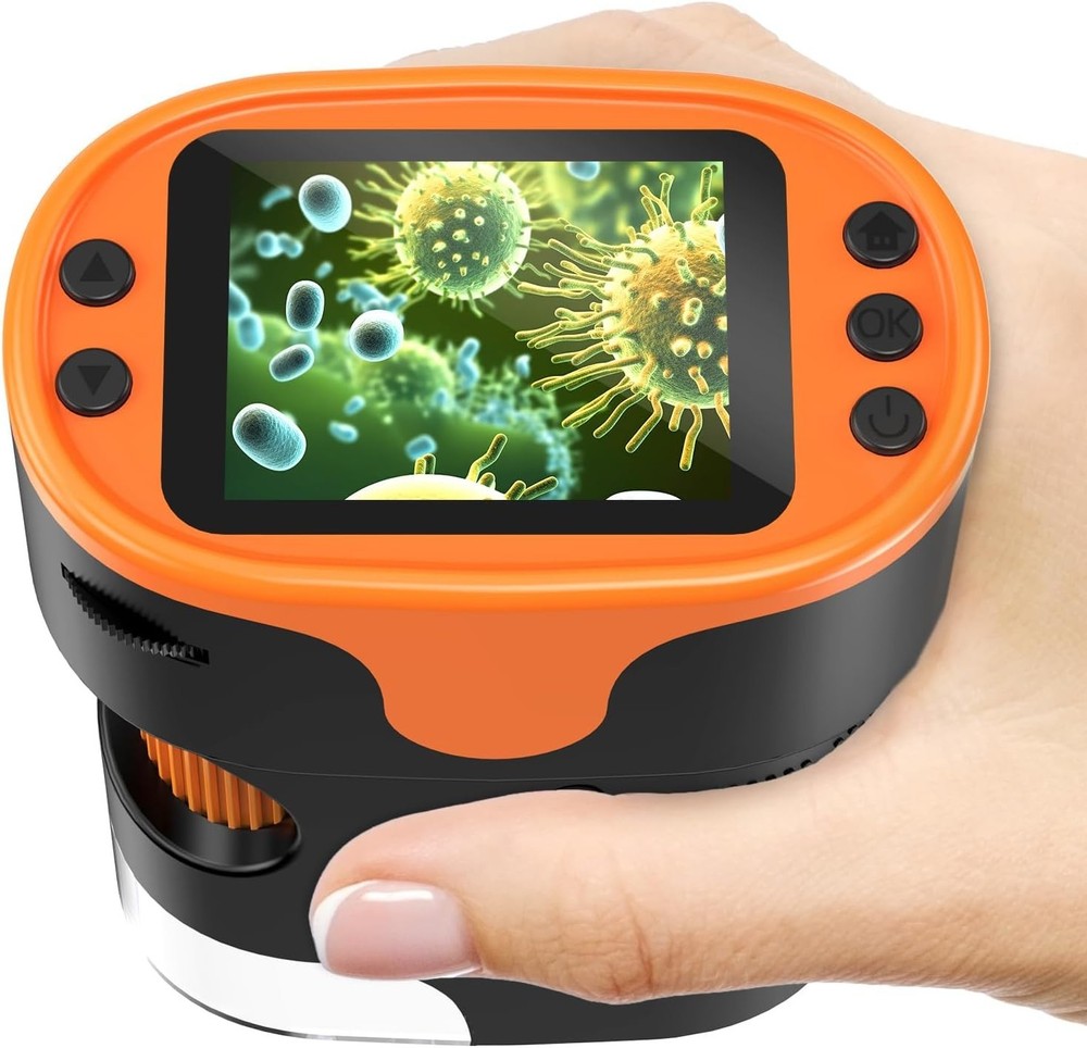 Handheld 4K Microscope for Kids - 1000X Magnification in a Compact Design