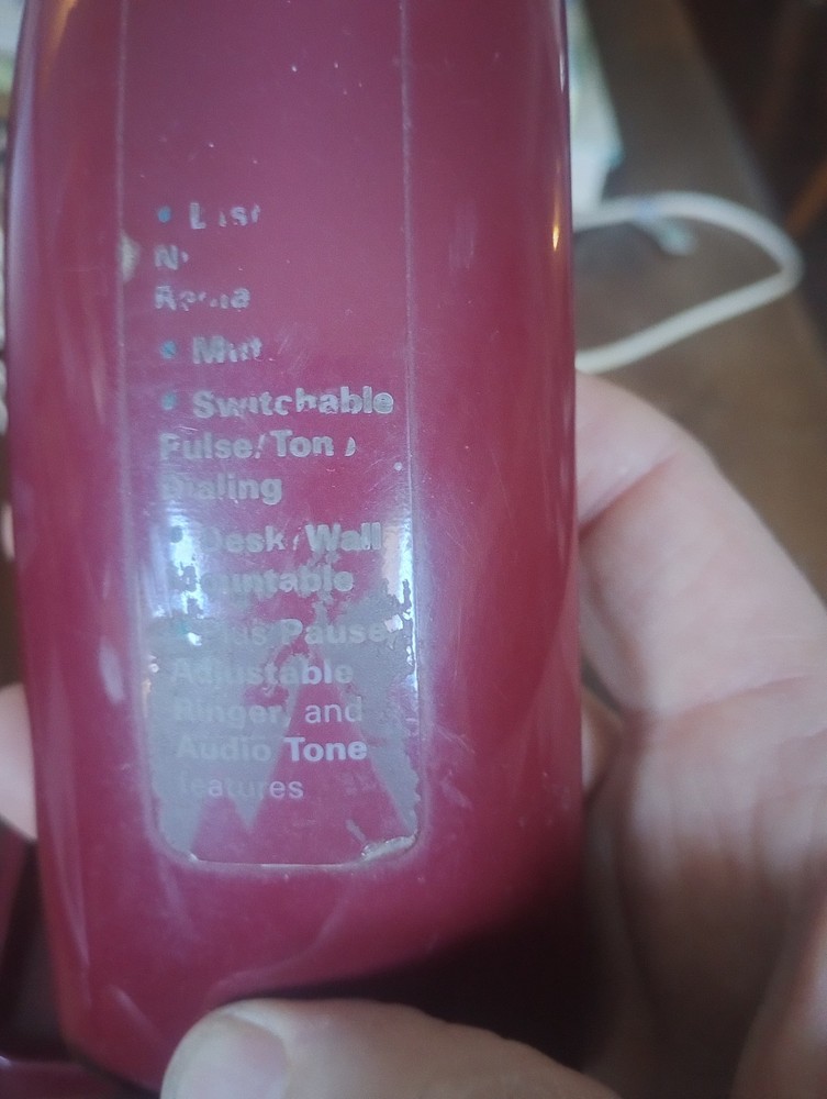 Vintage GTE Maroon Push button Phone