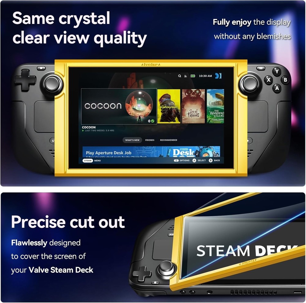 2 Pack] Tempered Glass Screen Protector Designed for Steam Deck OLED 7.4'' 20...