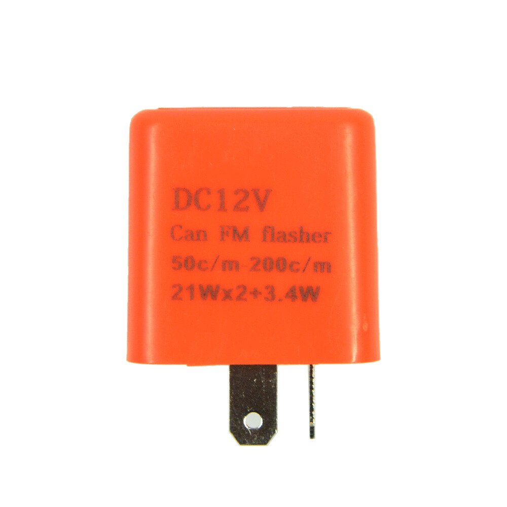LED Adjustable Motorcycle Flasher Relay Turn Signal Indicator Flash 2 Pin 12V