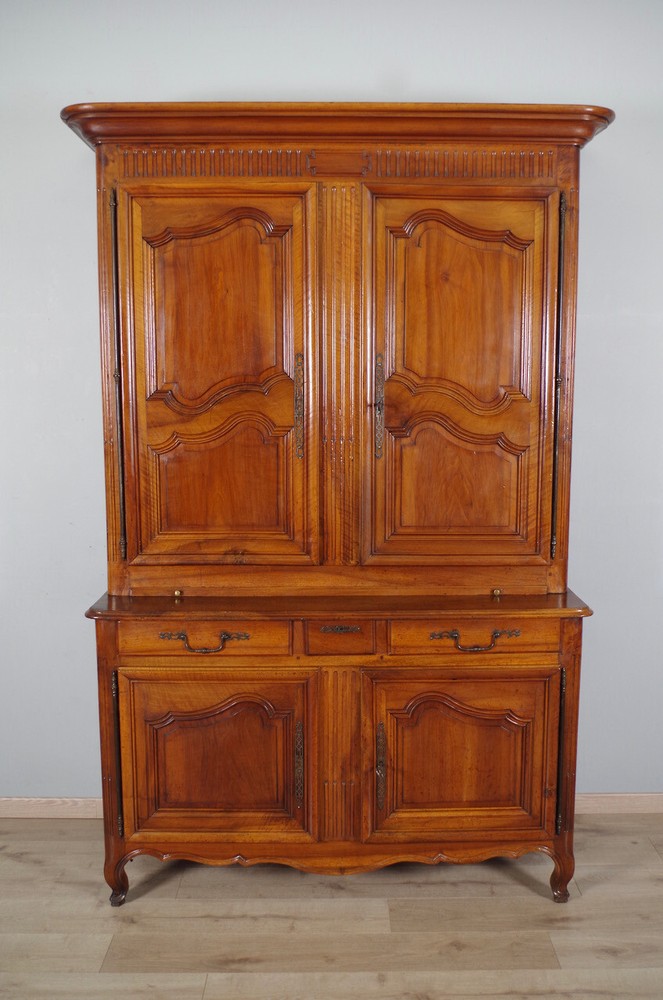 19th Century Walnut Transition Two Body Sideboard