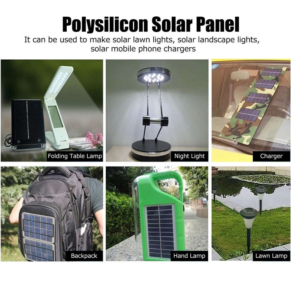 5pcs Polysilicon Solar Panel Module For Solar Landscape Lights Solar Phone Charg