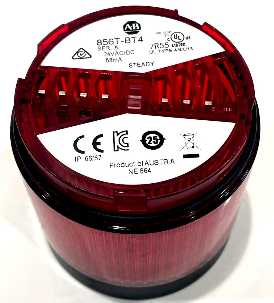 ALLEN BRADLEY 856T-BT4 STACK LIGHT SER. A 856TBT4 NEW, SURPLUS