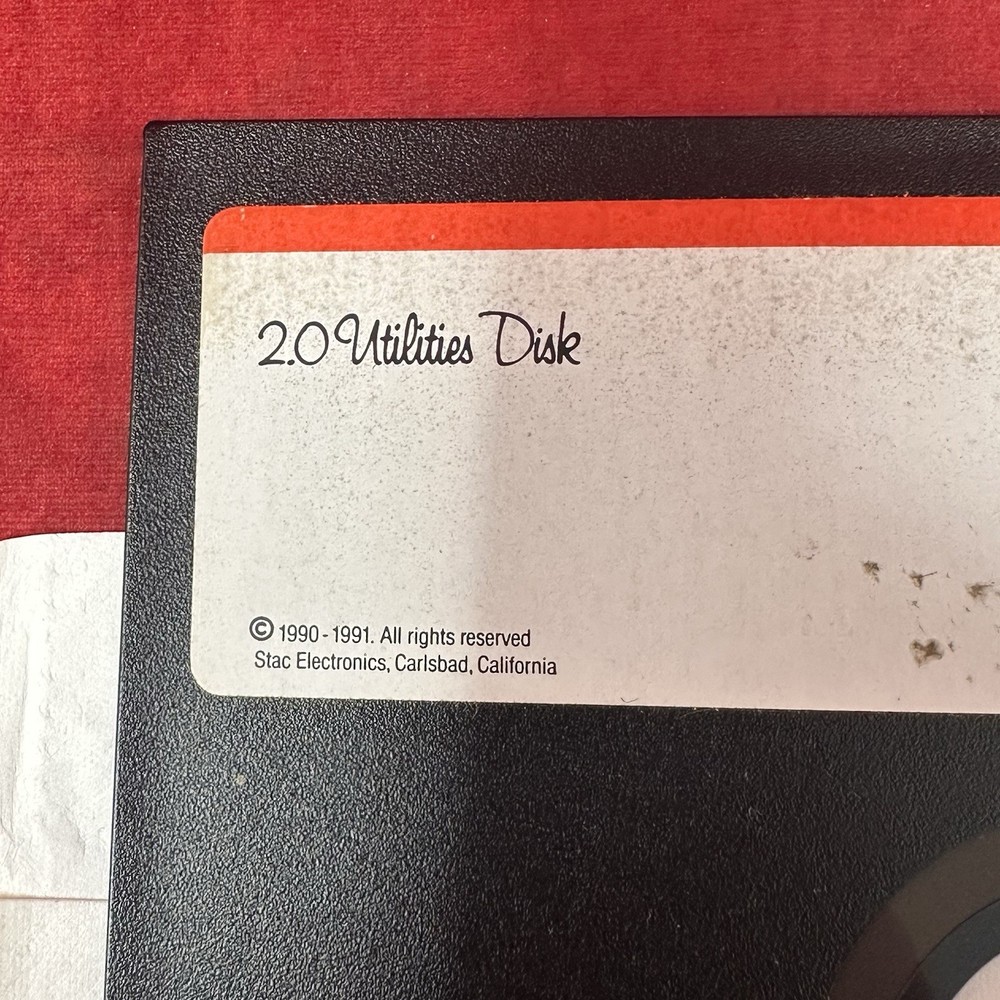 Stac Stacker 2.0 for DOS Windows 3.x Vintage 1991 5.25" Disk Utilities & Program