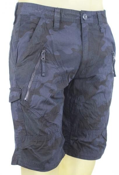 Armani Exchange AIX Utility Camouflage Zip Short, Navy, Size 30 BNWT $80