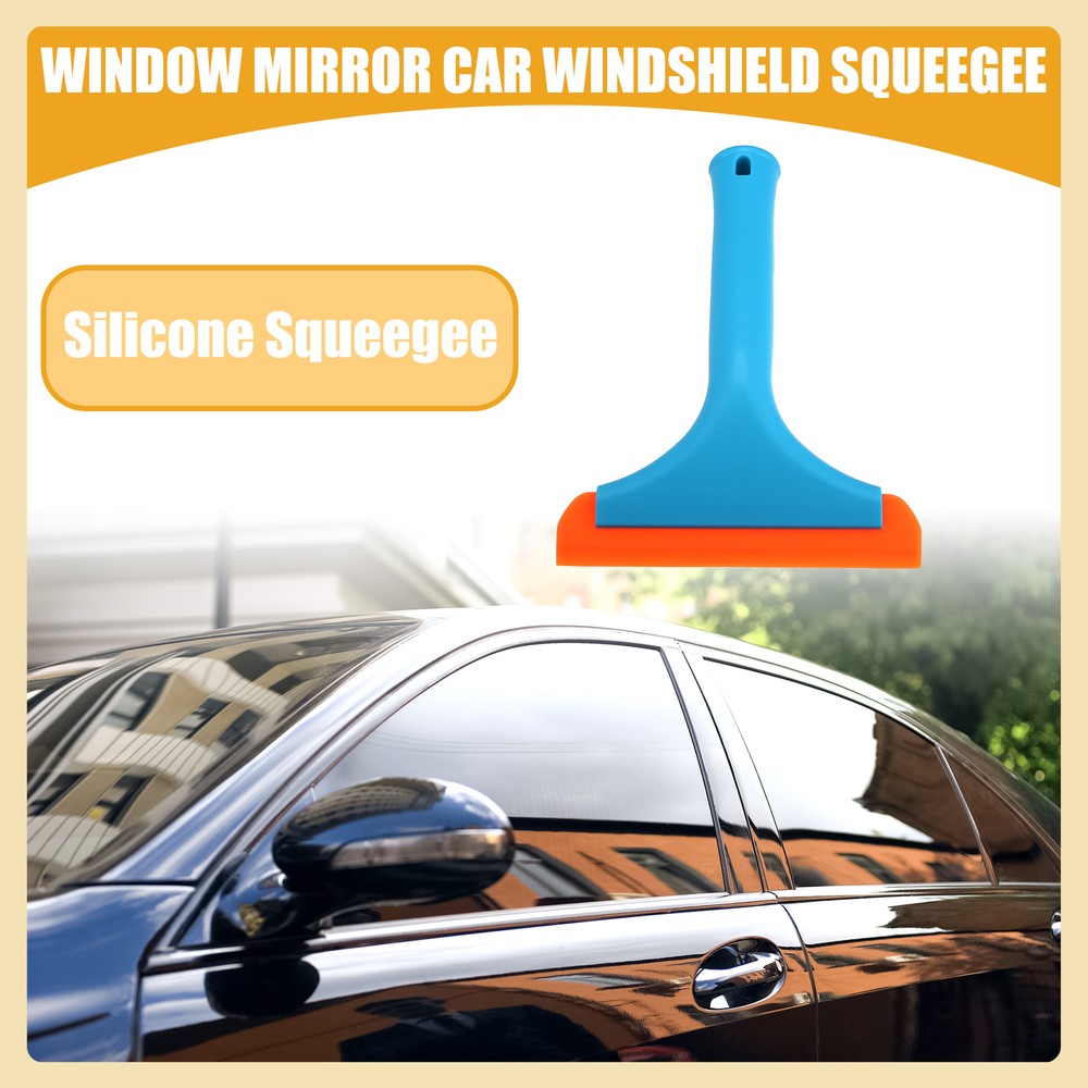 Universal Window Mirror Car Windshield Squeegee Silicone Blue Item of 2