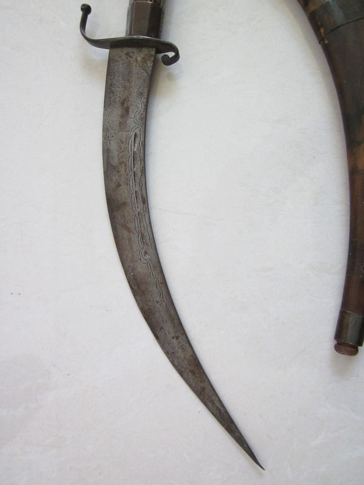 20TH CENTURY INDO PERSIAN CURVED DAGGER-KHANJAR-