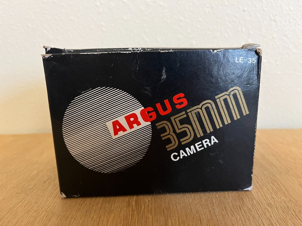 Argus 35mm Film Camera - Model LE-35 - Camera, Case, Box, Strap, Direction, Caps