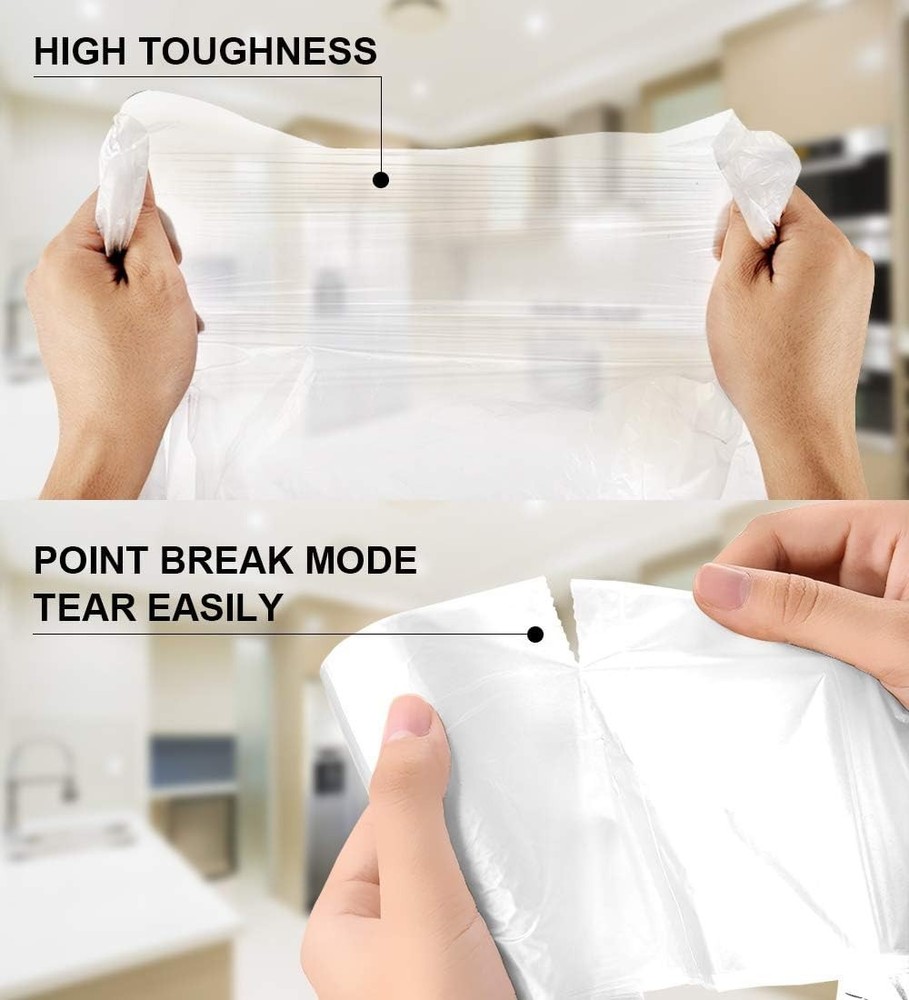 High-Quality 8 Gallon Clear Garbage Bags – 220 Count for Multi-Use Convenience