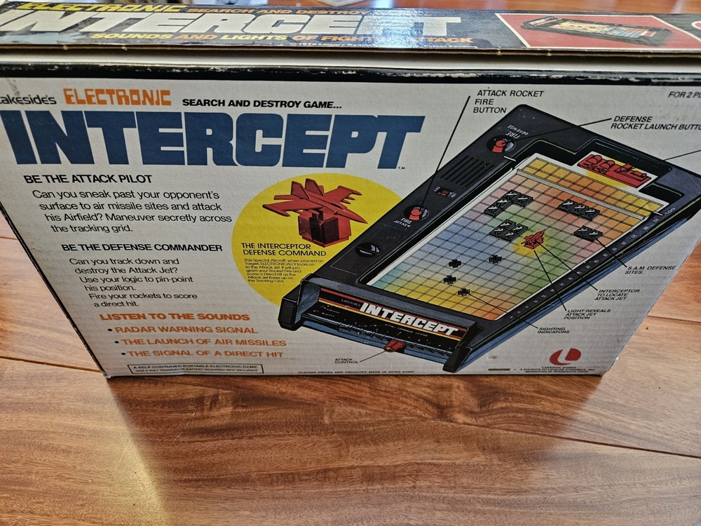 Lakeside Electronic Intercept Game In Box Not Tested. Incomplete