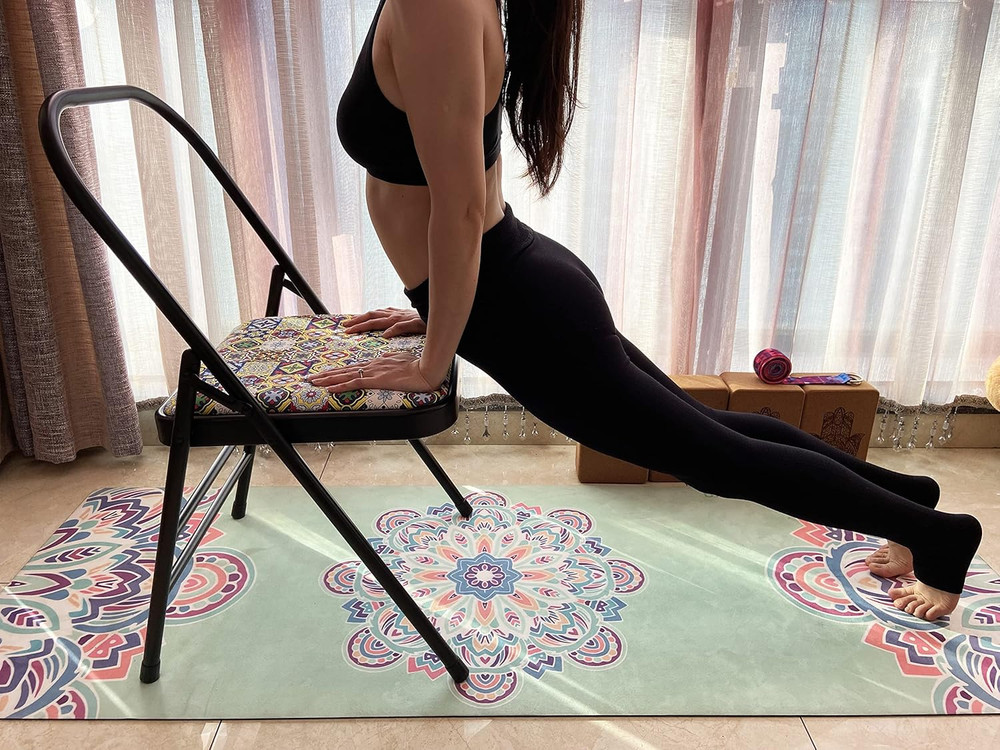 Backless Yoga Chair Prop - Flexibility and Strength Training Tool