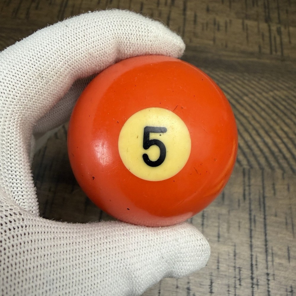 Vintage Pool Billiard Ball #5 Solid Bakelite Tested 2 1/4" Standard Replacement