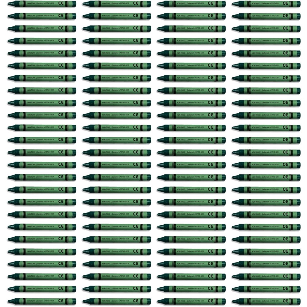 Premium Green Crayon Bulk Value Pack Pack of 100