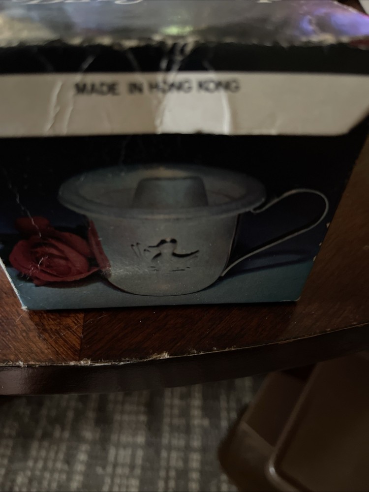 Vintage Silver Baby Cup Duck Embossed