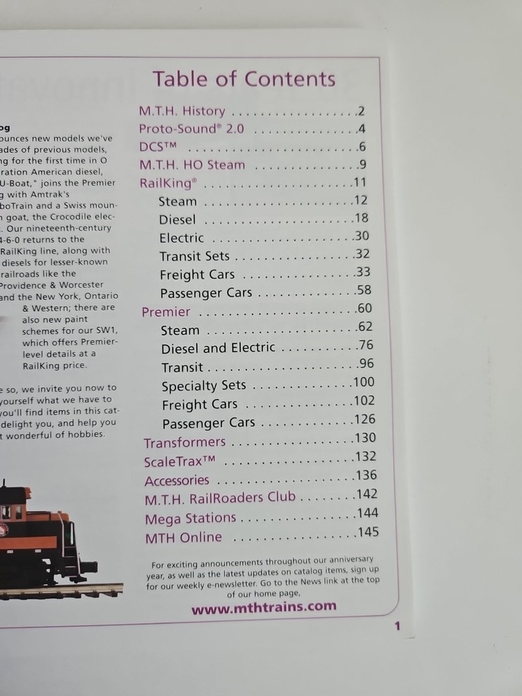 MTH Electric Trains 2010 Volume 1 Catalog