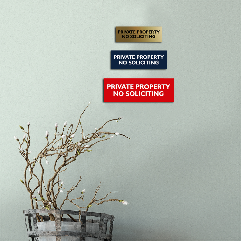 Basic Private Property No Soliciting Sign