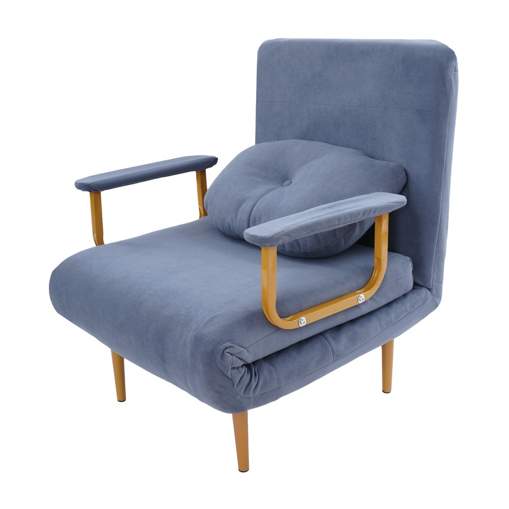 Versatile Folding Sofa Bed with Iron Frame and Soft Sponge, 68x190cm