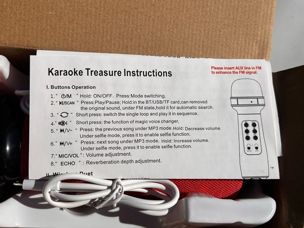 TWS KARAOKE TREASURE WIRELESS MICROPHONE / SPEAKER.