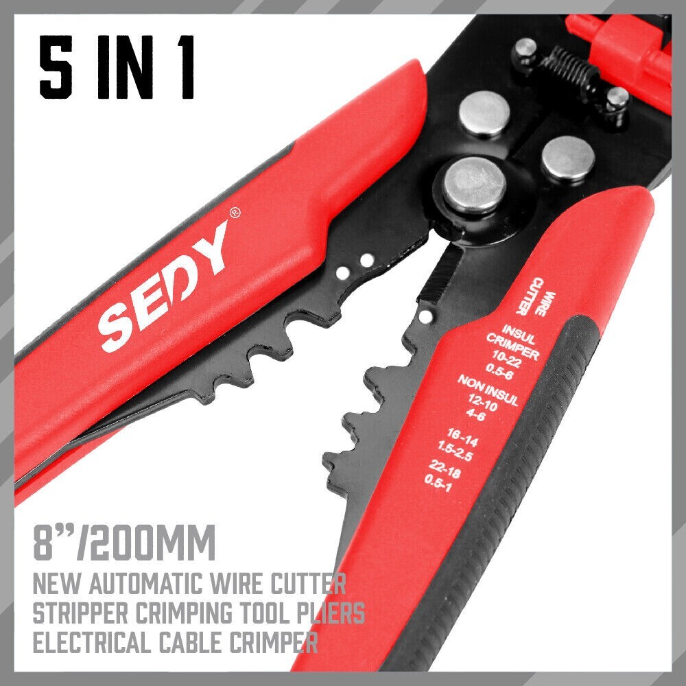 MultiPurpose Electrical Wire Stripping Tool 8", Crimper Pliers Insulated Cutter