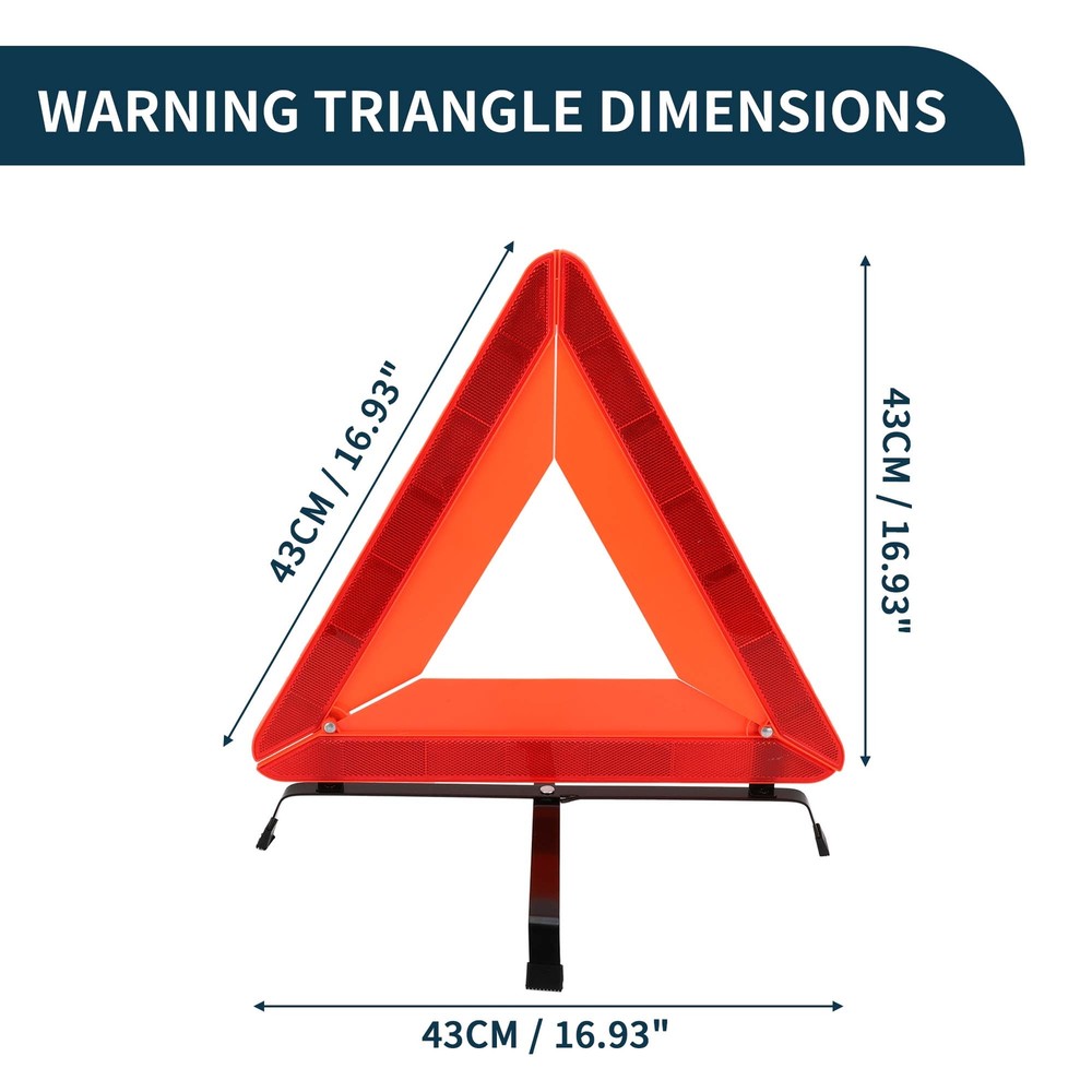 Car Safety Warning Triangle with Storage Case Triangle Warning Sign 1 Pc