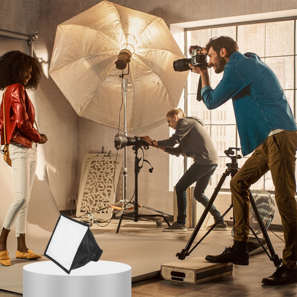 2pcs 7.5" x 9" Flash Diffuser Light SoftBox, for Nikon SB-5000 SB-700, Black