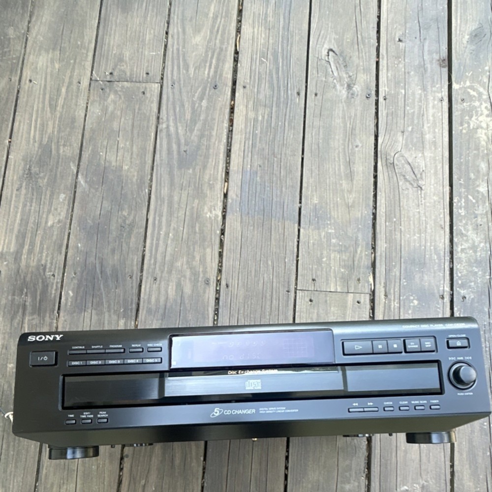 Sony CDP-CE335 5-Disc CD Changer Player, Black, RCA & Optical Outputs