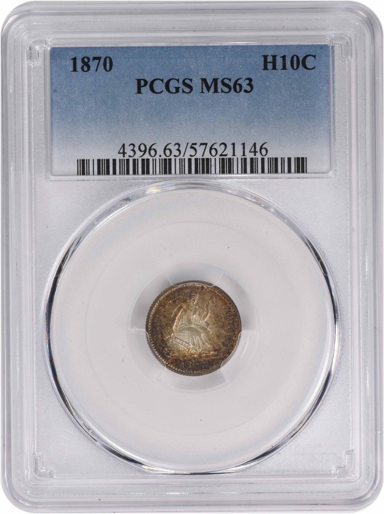 1870 Liberty Seated Silver Half Dime MS63 PCGS