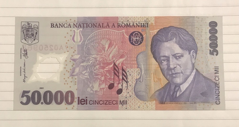 Romania 50000 Lei 2001 P-113 UNC