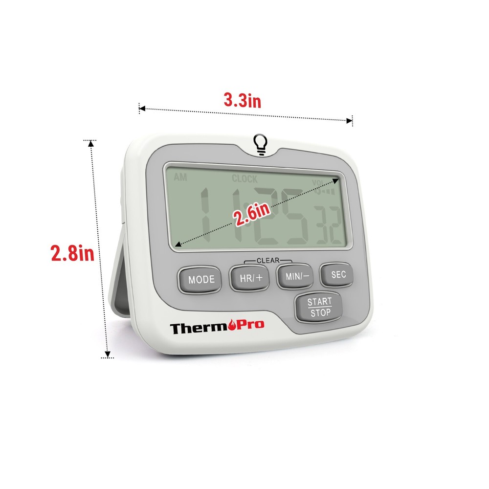 ThermoPro TM01 Digital Kitchen Timer with Backlight Countdown Count Up Timer LCD