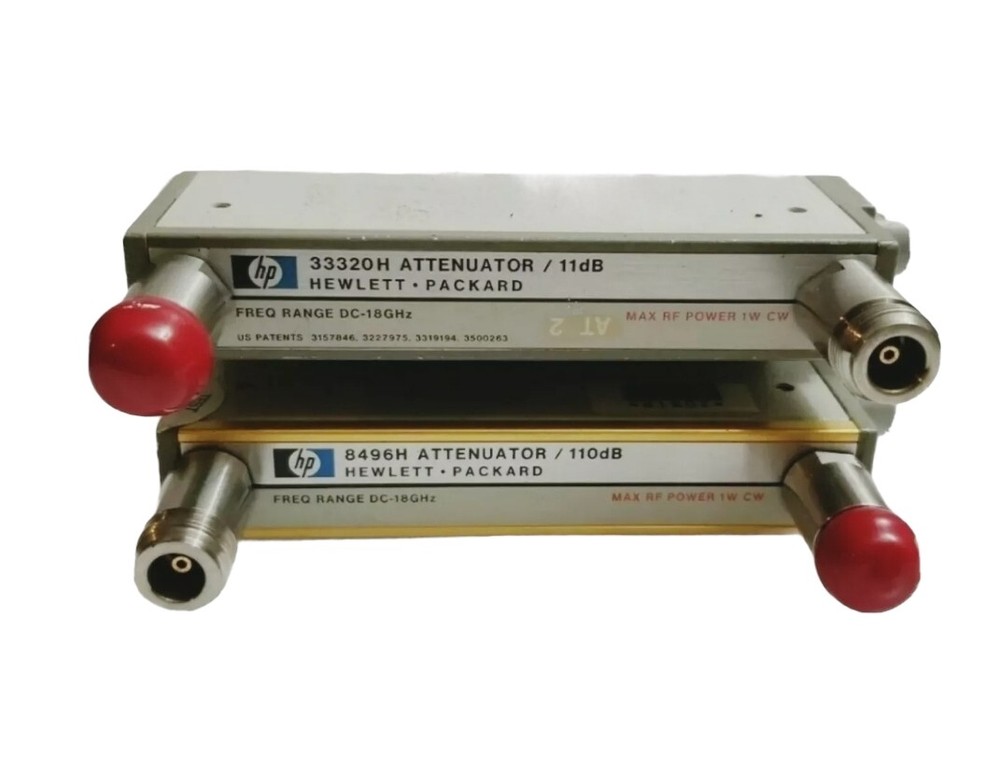 Genuine HP 33320H/11dB + 8496H/110dB Programmable Step Attenuator (Fresh Pull)