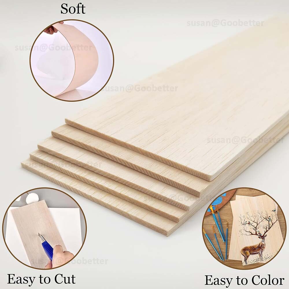 Solid wood sheet/ wood Sheets Model Making Architect Arts Crafts 1-6mm Thickness
