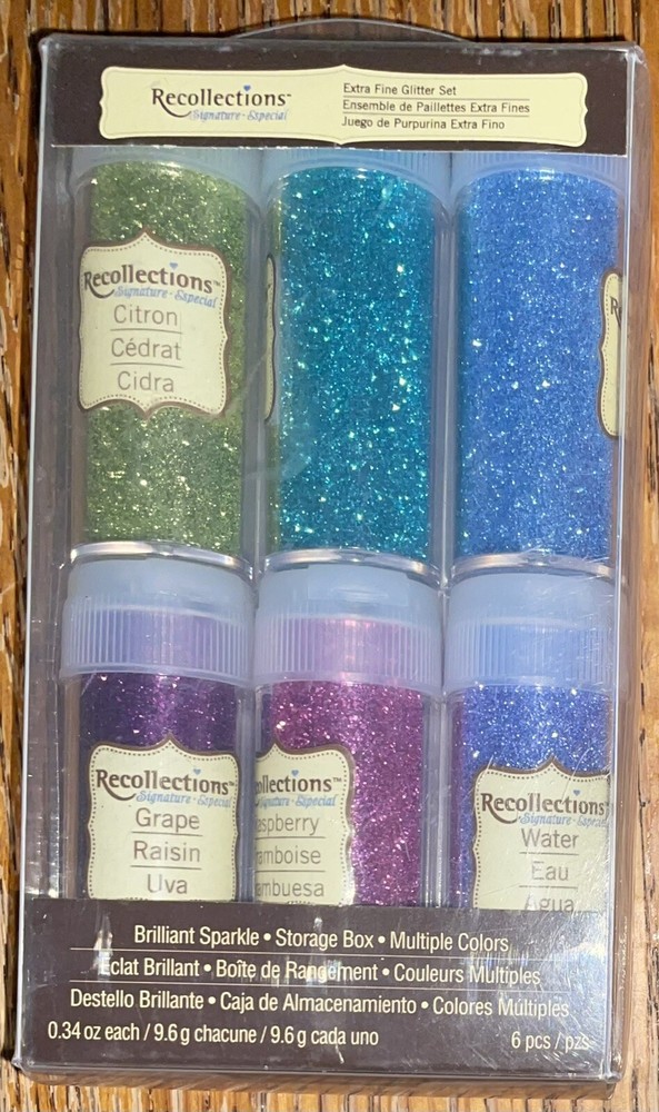 Recollections Extra Fine Glitter Set Ocean Raspberry Grape Citron Water Paradise