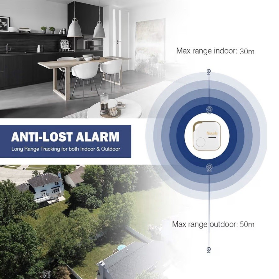 NEW Nutale Pro Key Finder Tag, Bluetooth Tracker Item Locator (4)- iOS & Android