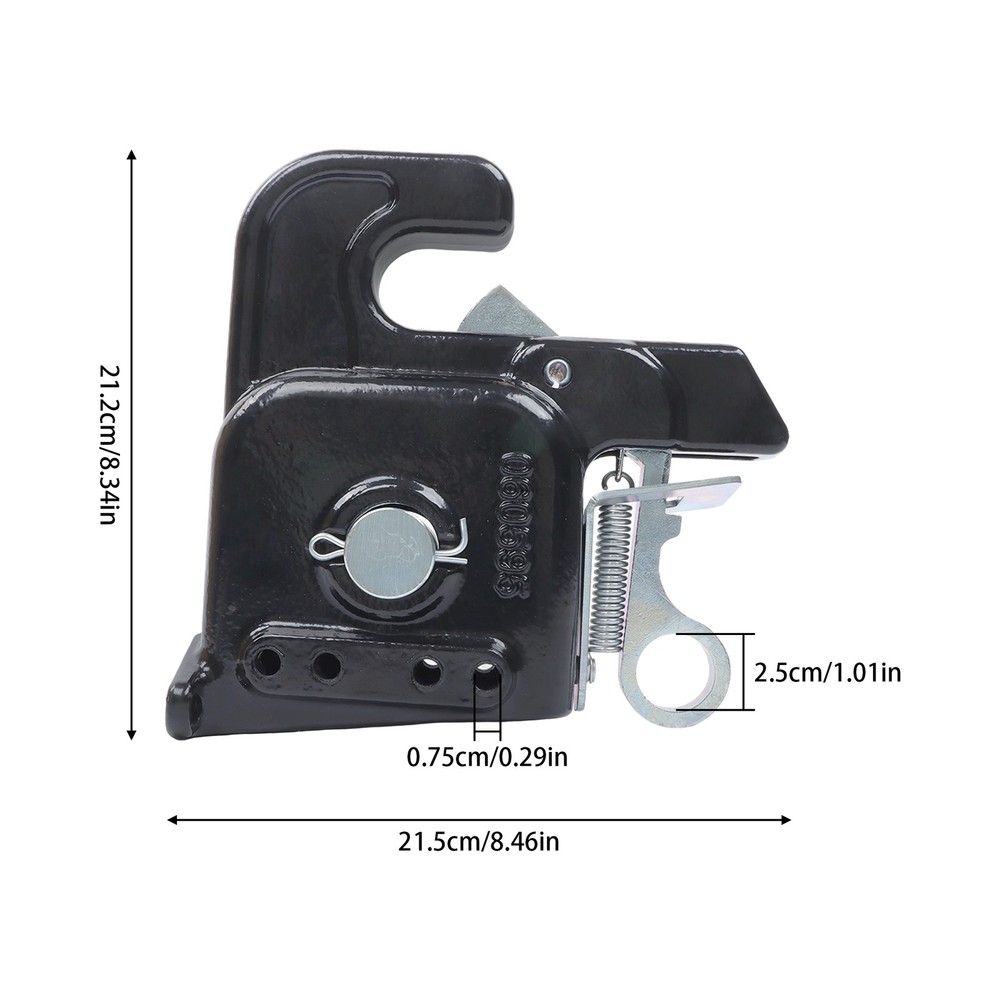 Black Quick Hitch w/Stabilizer Bar for Category 1 Tractors/Implement Easy Change