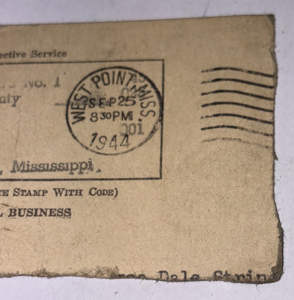 Notice Of Classification DSS Form 57 Class II-B 9/25/45 James Stringer